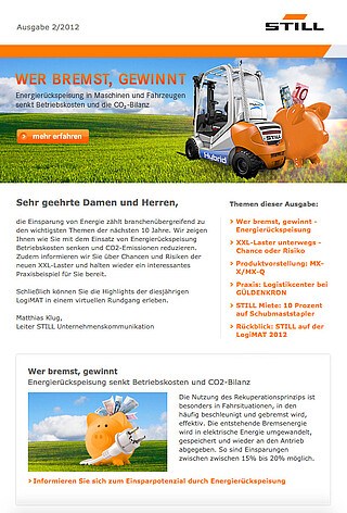 STILL Newsletter: Ausgabe 2 - 2012