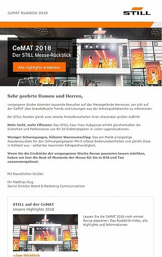 STILL Newsletter: Ausgabe 4 - 2018