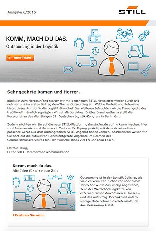 STILL Newsletter: Ausgabe 6 - 2015