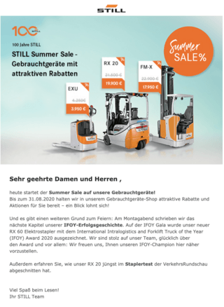 STILL Newsletter: Ausgabe 2 - 2020