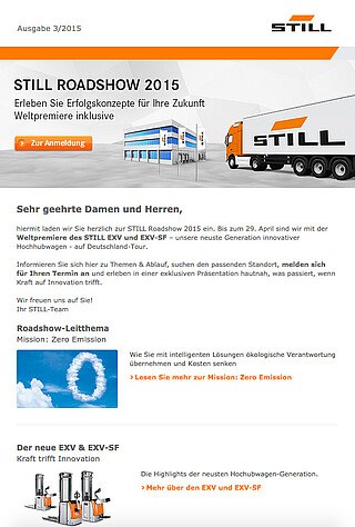 STILL Newsletter: Ausgabe 3 - 2015