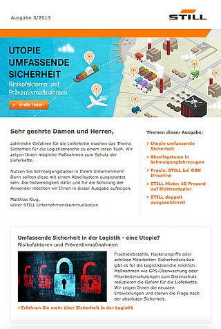 STILL Newsletter: Ausgabe 3 - 2013