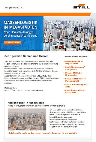 STILL Newsletter: Ausgabe 6 - 2012