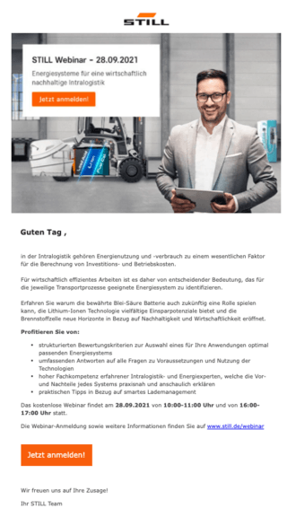 STILL Newsletter: Ausgabe 8 - 2021