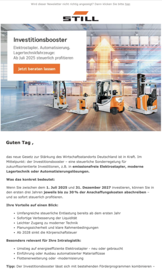 STILL Newsletter: Ausgabe 07 - 2025