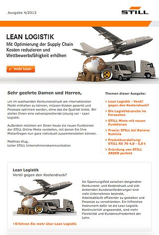 STILL Newsletter: Ausgabe 4 - 2013