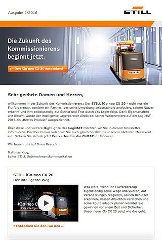 STILL Newsletter: Ausgabe 2 - 2016