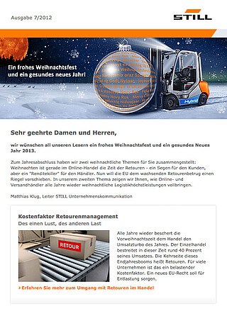 STILL Newsletter: Ausgabe 7 - 2012