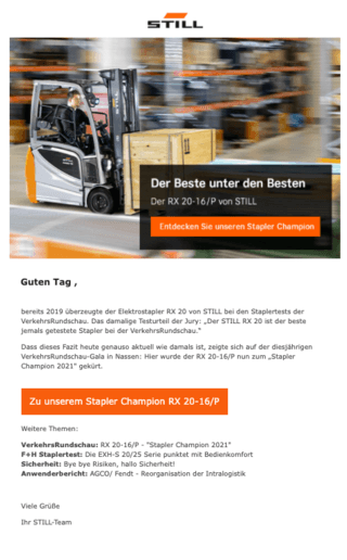 STILL Newsletter: Ausgabe 5 - 2021