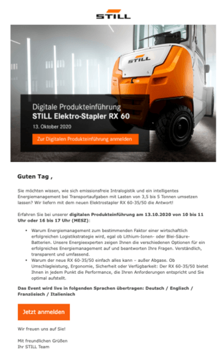 STILL Newsletter: Ausgabe 3 - 2020