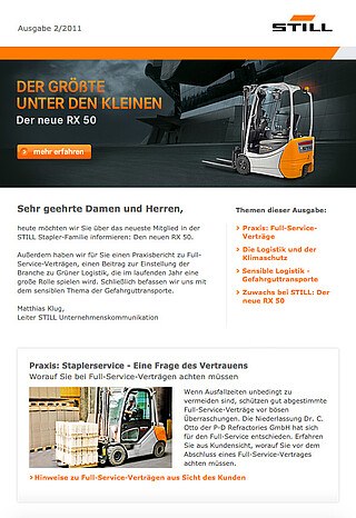 STILL Newsletter: Ausgabe 2 - 2011