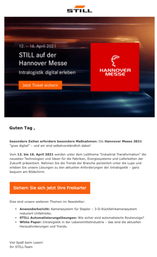 STILL Newsletter: Ausgabe 3 - 2021