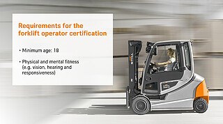 Requirements for the forklift operator certification